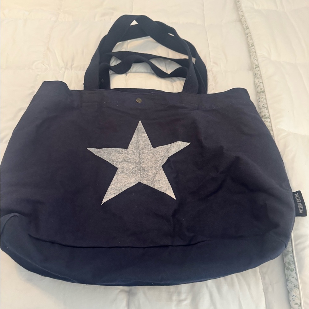 Vintage Addiction Navy Blue Star Tote Bag. Never used, tags removed
